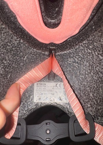 BTWIN 500 Pembe Bebek Bisiklet Kaskı - Görsel 4