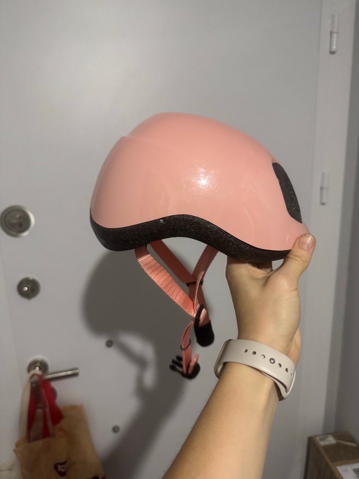 BTWIN 500 Pembe Bebek Bisiklet Kaskı - Görsel 5