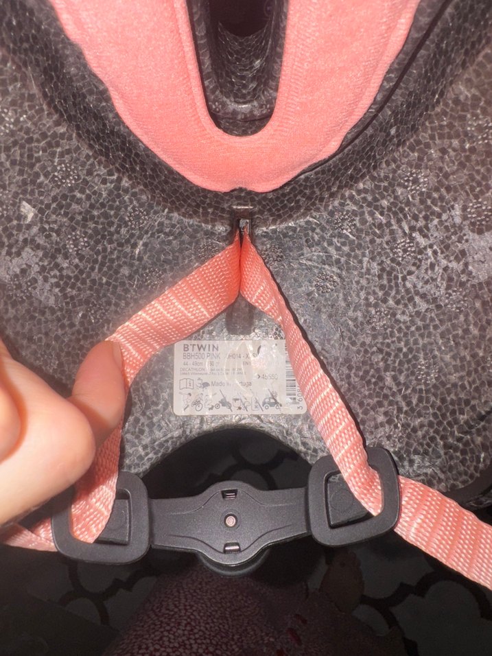 BTWIN 500 Pembe Bebek Bisiklet Kaskı - Görsel 3