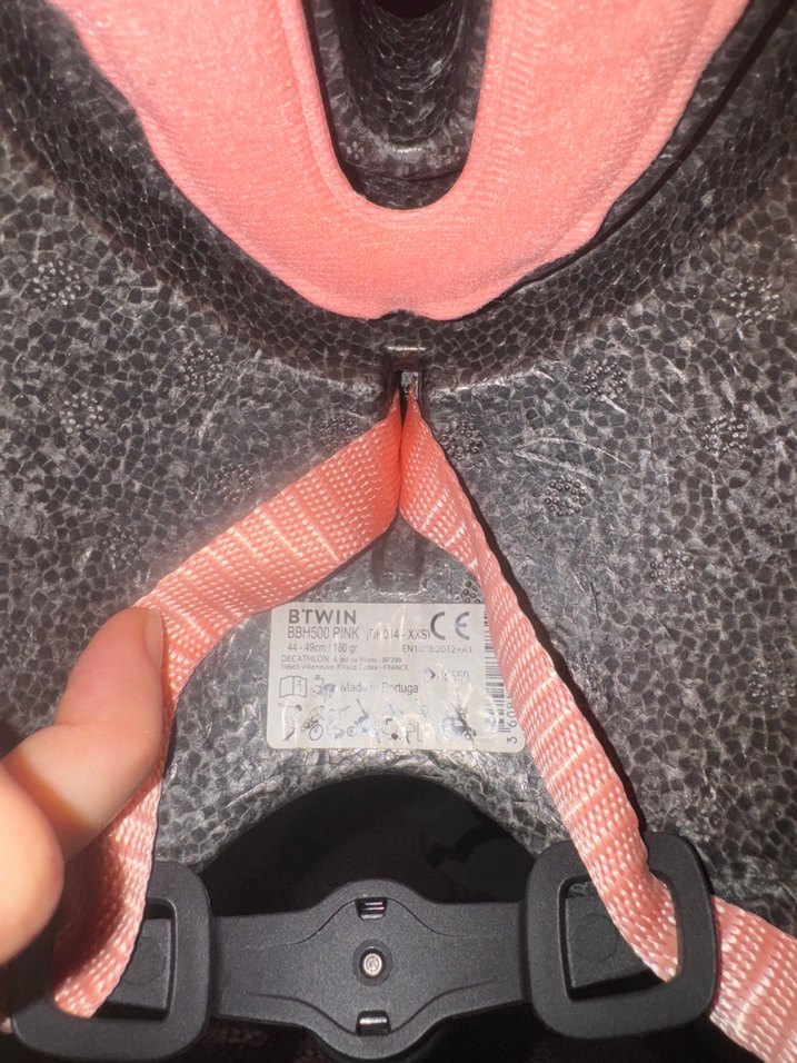 BTWIN 500 Pembe Bebek Bisiklet Kaskı - Görsel 4