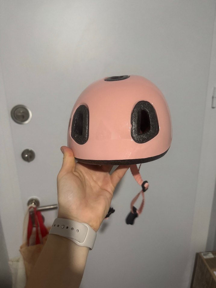 BTWIN 500 Pembe Bebek Bisiklet Kaskı - Görsel 2