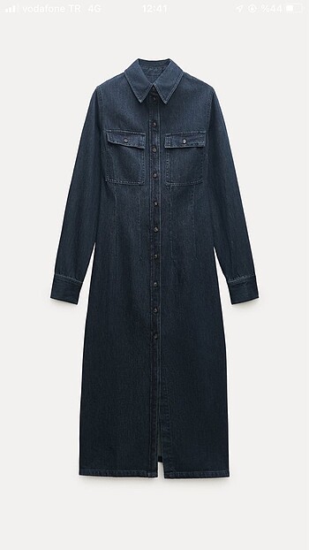xs Beden mavi Renk Zara denim gömlek elbise