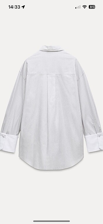 Zara Zara çizgili poplin oversize gömlek