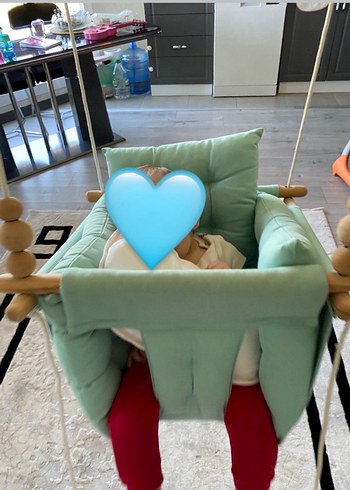 Turkuaz Pastel Çocuk Salıncağı - Görsel 2