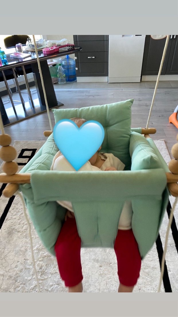 Turkuaz Pastel Çocuk Salıncağı - Görsel 2