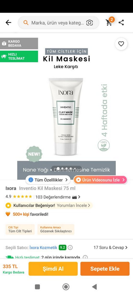 Ixora Kil Maskesi 75 ml - Sebum ve Akneye - Görsel 4