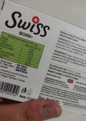 Swiss Bork Mentollü & Naneli Okaliptüs Pastil 16'lı - Görsel 3