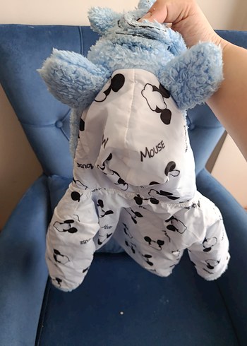 Kapüşonlu Beyaz Baskılı Erkek Çocuk Mont - Görsel 5