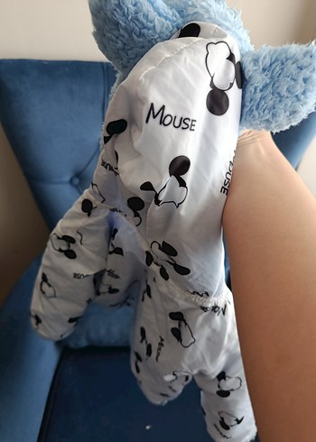 Kapüşonlu Beyaz Baskılı Erkek Çocuk Mont - Görsel 6