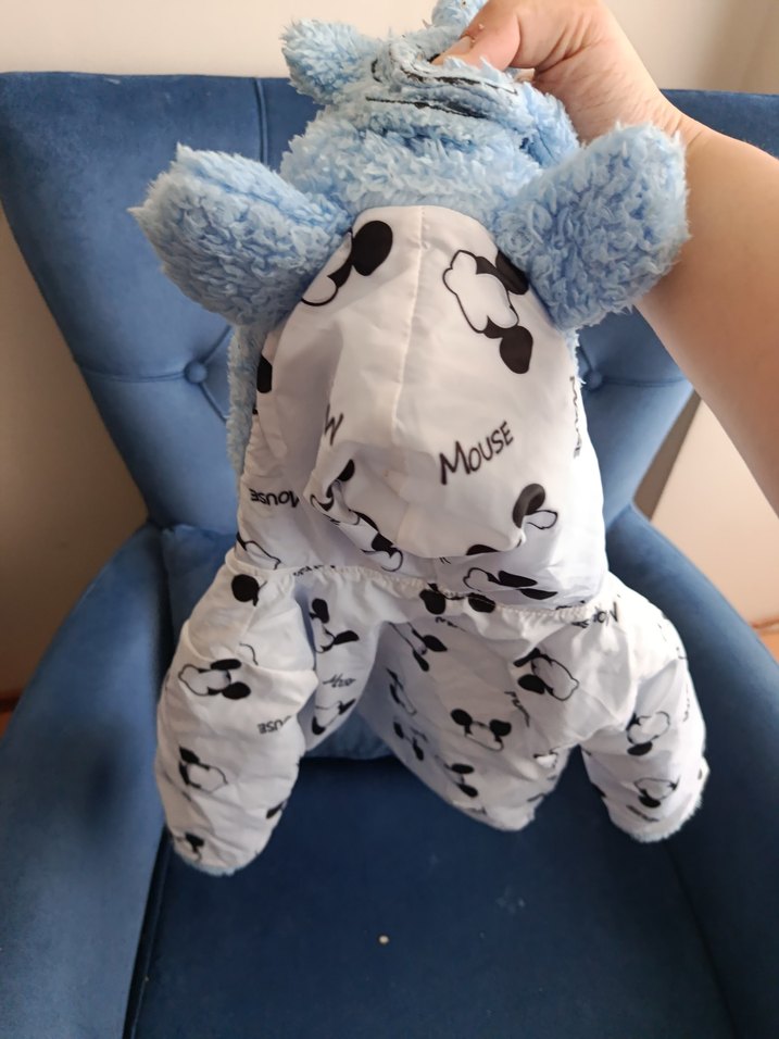 Kapüşonlu Beyaz Baskılı Erkek Çocuk Mont - Görsel 5