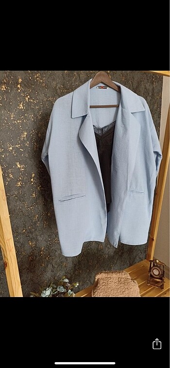 Diğer Oversize Keten Ceket