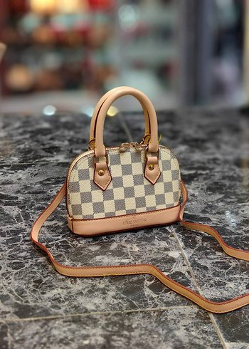 Bej Deri Kemerli Kadın Çanta - Görsel 3