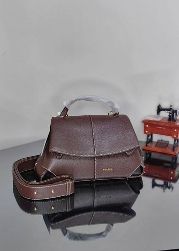 Siyah Süet Tokalı Kadın Çanta - Görsel 7