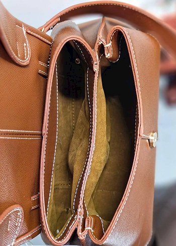 Siyah Süet Tokalı Kadın Çanta - Görsel 10