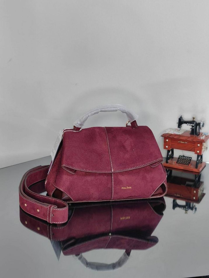 Siyah Süet Tokalı Kadın Çanta - Görsel 4