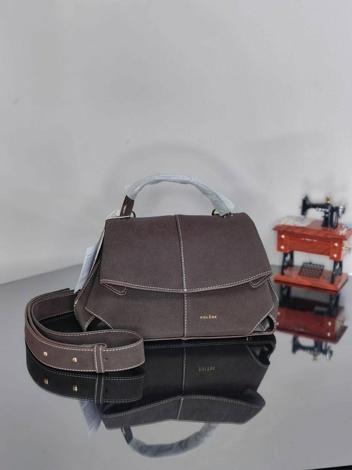 Siyah Süet Tokalı Kadın Çanta - Görsel 3