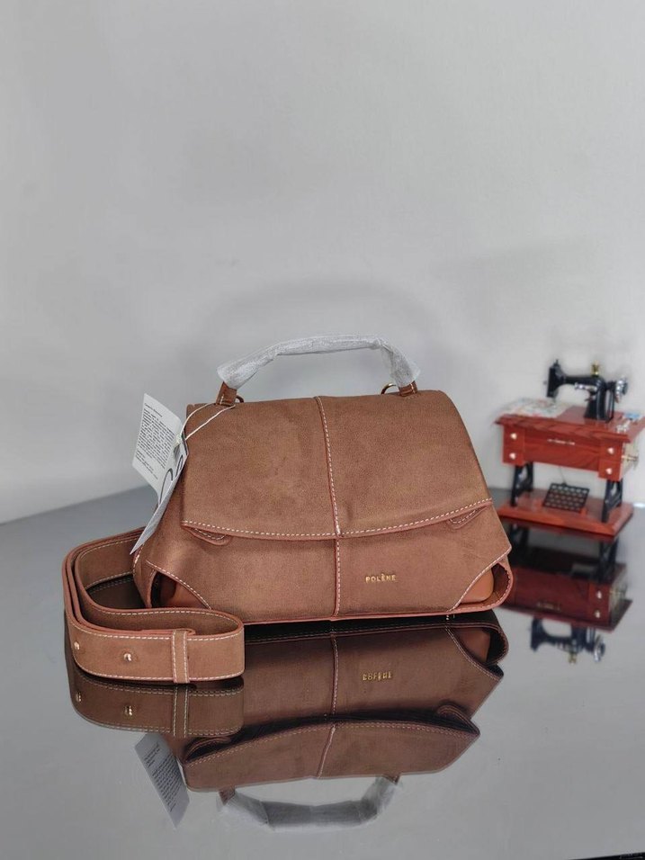 Siyah Süet Tokalı Kadın Çanta - Görsel 5