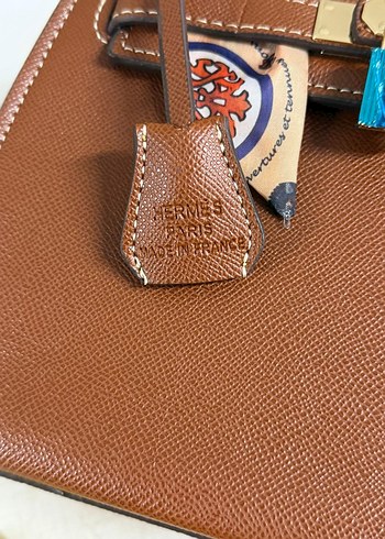 Kahverengi Deri Tokalı Kadın Çanta - Görsel 4