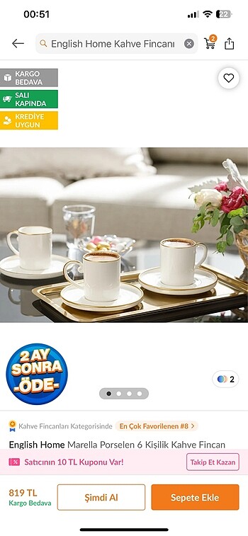  Beden beyaz Renk English home fincan takımı