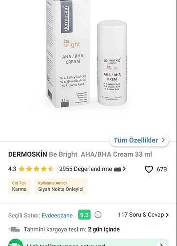 Dermoskin aha bha krem