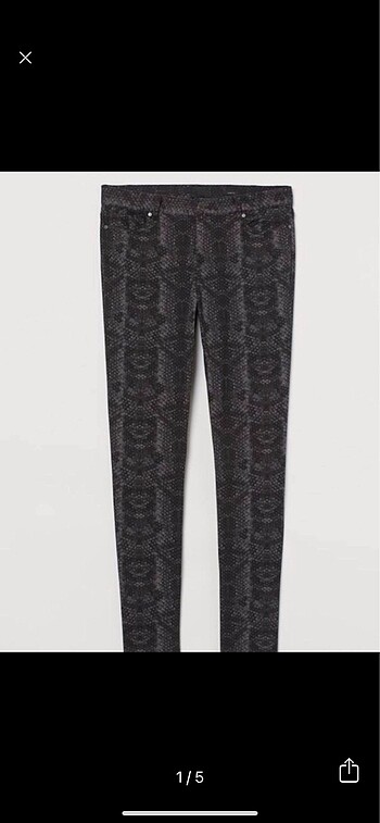H&M yılan derisi desenli pantolon
