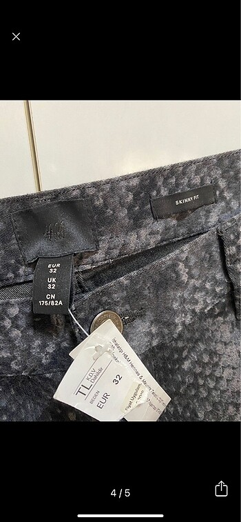 31 Beden çeşitli Renk H&M yılan derisi desenli pantolon