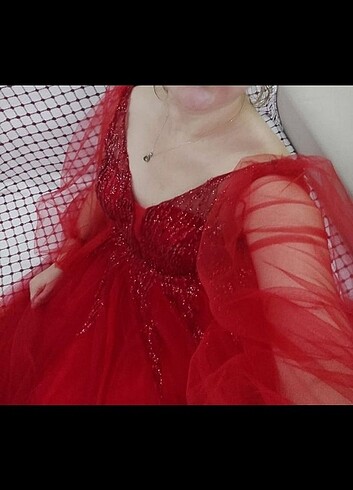l Beden Kırmızı elbise 