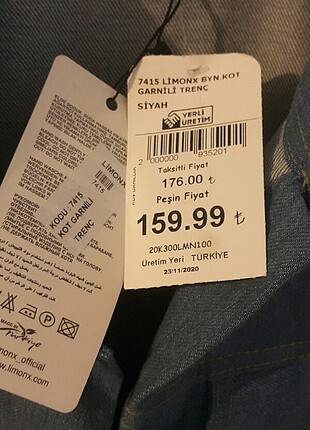 38 Beden mavi Renk Jean Trençkot