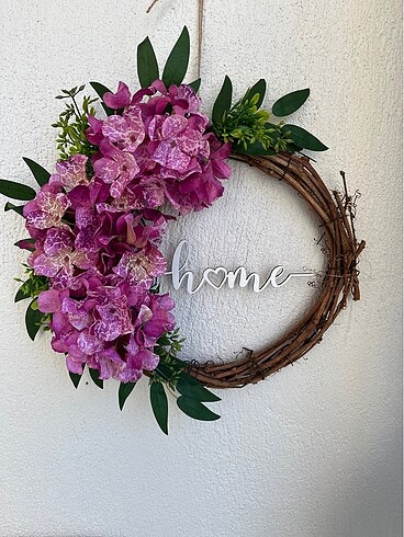 Tasarımcı Home Mor ortanca kapı süsü