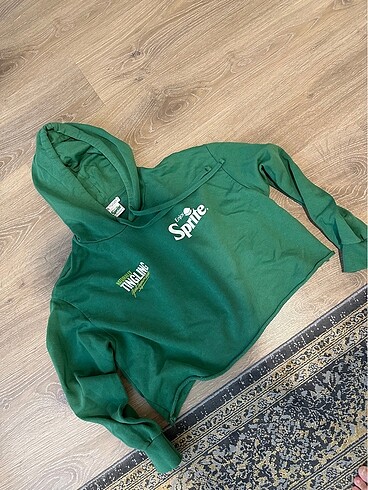 ZARA CROP YEŞİL HOODIE