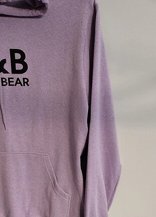 m Beden Pull&bear Lila kapşonlu 