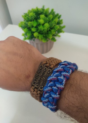  Beden Erkek Örme Bileklik 2 Adet Sıfır