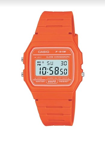 Orjinal Casio F-91W Kadın Saat Turuncu HATASIZ