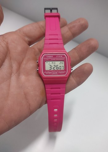 Casio Orjinal Casio F-91W Kadın Saat Pembe HATASIZ