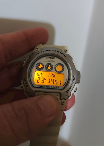 Orjinal Casio W214 HC Erkek Saat Krem Renk SIFIR - Görsel 5