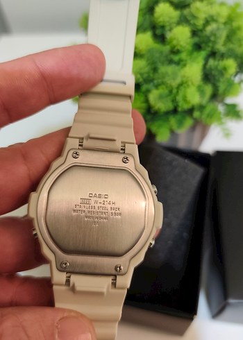 Orjinal Casio W214 HC Erkek Saat Krem Renk SIFIR - Görsel 4