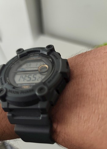 Orjinal Casio WS1300H Erkek Saat SIFIR Gri Kasa - Görsel 10