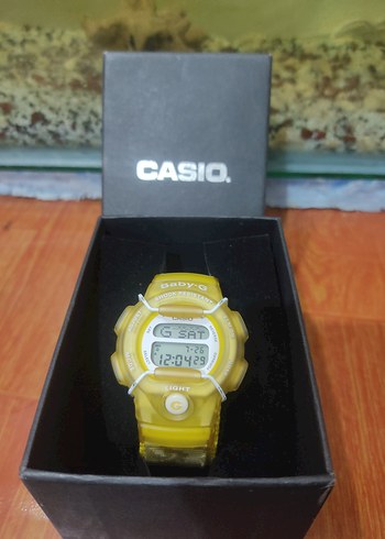 Beden sarı Renk Orjinal Casio Baby-G BG141 Kadın Saat Hatasız
