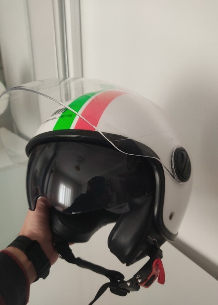 MTS HELMETS Güneş Vizörlü MTS-809-A Kadın Kask XS 53-54cm - Görsel 2