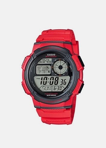 Orjinal Casio AE-1000W Erkek Saat Kırmızı Hatasız 