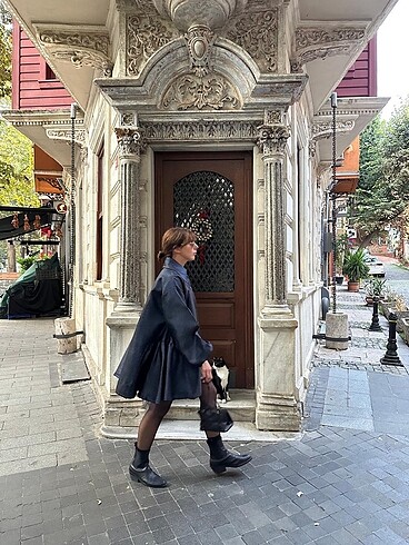 Özel tasarım pastelist jakar elbise - Görsel 5