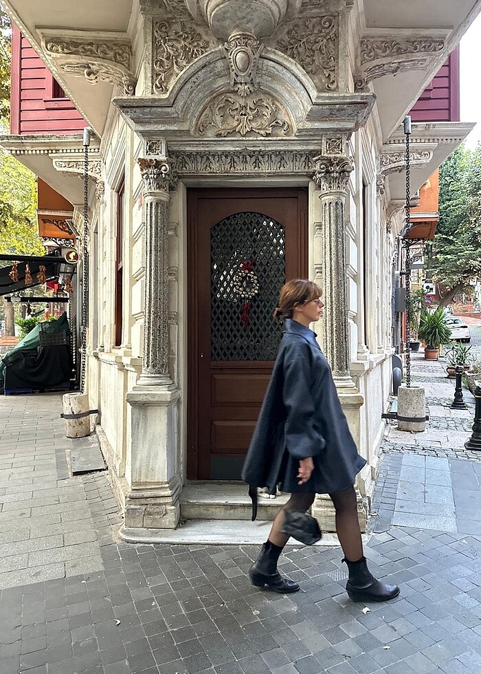 Özel tasarım pastelist jakar elbise - Görsel 4