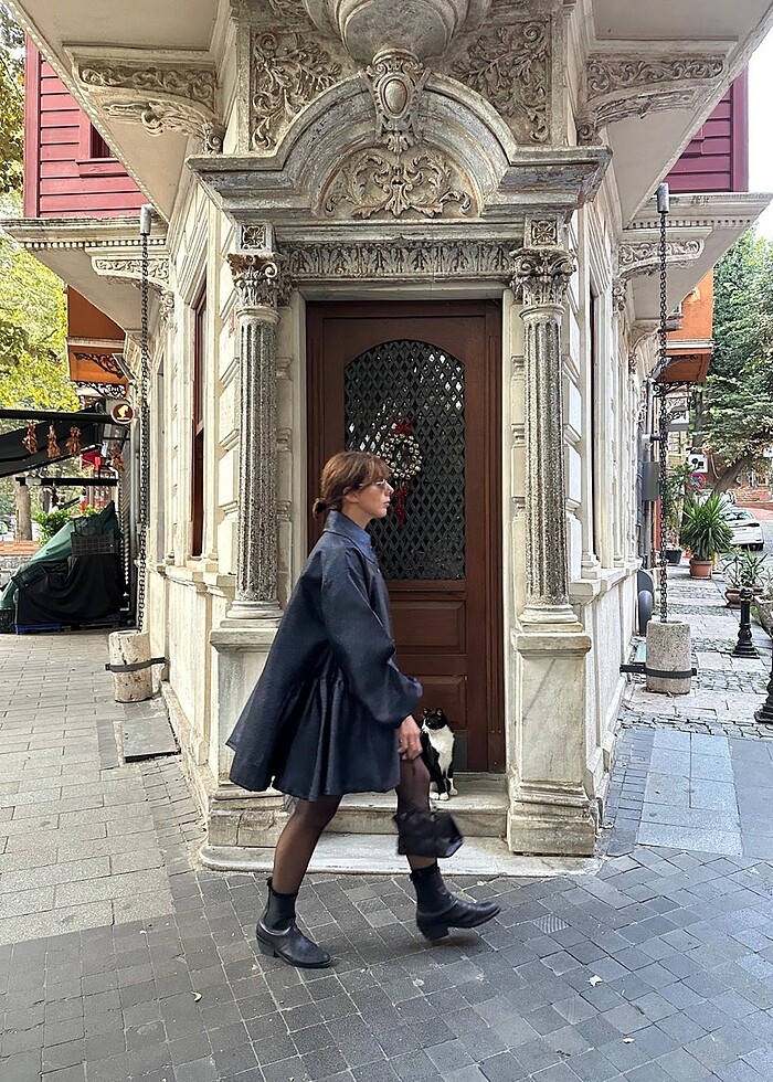 Özel tasarım pastelist jakar elbise - Görsel 5