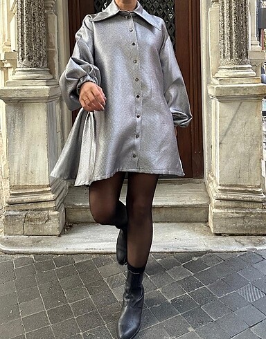 Özel tasarım jakar elbise - Görsel 2