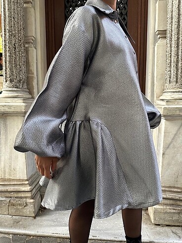 Özel tasarım jakar elbise - Görsel 4