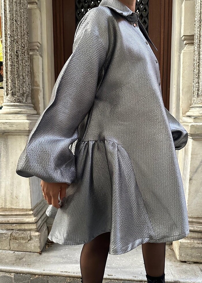 Özel tasarım jakar elbise - Görsel 4