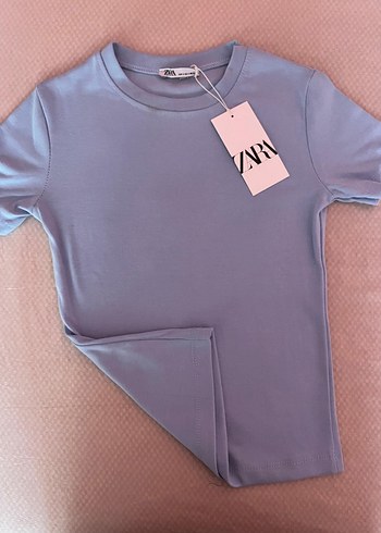 Zara Erkek Çocuk Mavi Basic Kısa Kollu Tişört