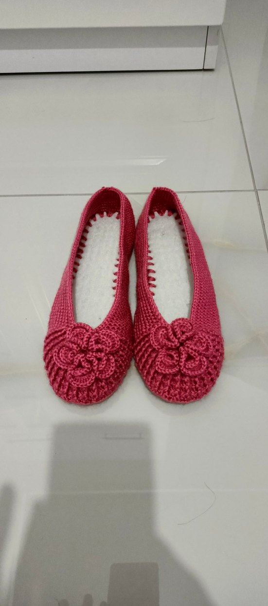 Pembe Örgü patik - Görsel 2