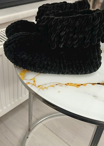 Kız Çocuk Siyah Örgü bot - Görsel 2