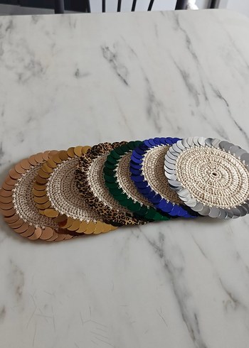 Bohem Tarzı El Yapımı Dekoratif Bardak Altlıkları - Görsel 8